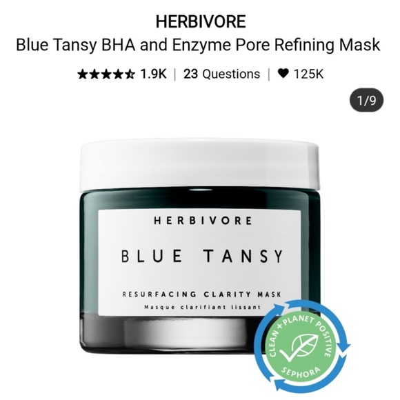 🆕 HERBIVORE Blue Tansy Invisible Pores Resurfacing Clarity Face Mask BOTANICALS - Picture 1 of 8